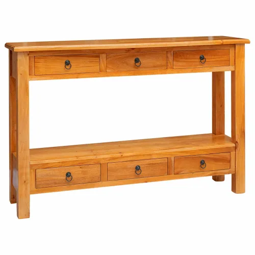Konzolna stolica s ladicama Prirodna 115 x 32 x 76 cm Cijena