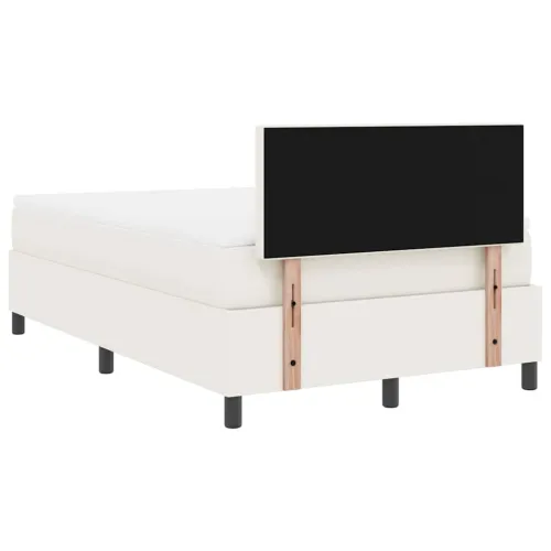 LED Box Spring Krevet s uzglavljem Krema i bijela 120 x 190 cm - Krema 120 x 190 cm Nizak uzglavlju Cijena