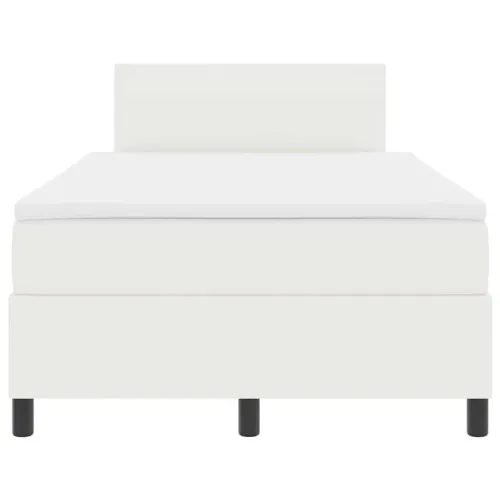 LED Box Spring Krevet s uzglavljem Krema i bijela 120 x 190 cm - Krema 120 x 190 cm Nizak uzglavlju Cijena