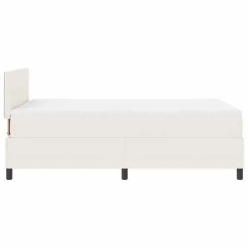 LED Box Spring Krevet s uzglavljem Krema i bijela 120 x 190 cm - Krema 120 x 190 cm Nizak uzglavlju Cijena