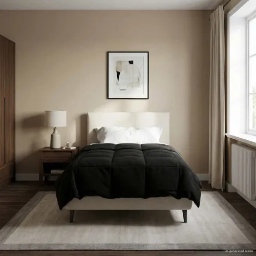 Zimska pokrivača 155 x 220 cm Zima Mikrovlakna (100% poliester) - Crna 155 x 220 cm Cijena