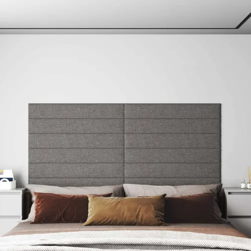 Zidna uzglavlja 12 kom. 90 x 15 cm Svijetlo siva tkanina - Svjetlosiva 90 x 15 cm Pravokutno Cijena