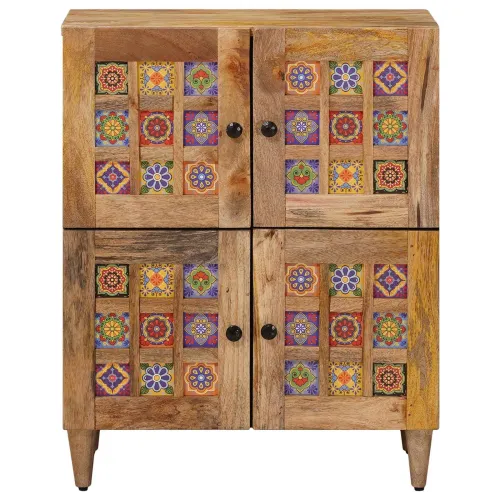 Kreveta s pohranom Prirodna 60 x 33 x 75 cm Čvrsto drvo manga - Prirodna Cijena