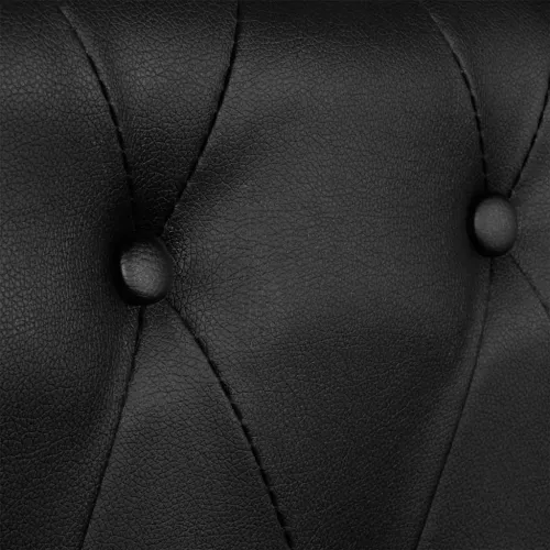 Trosjed Chesterfield od umjetne kože crni - Crna 1 Trosjedi Crna Cijena