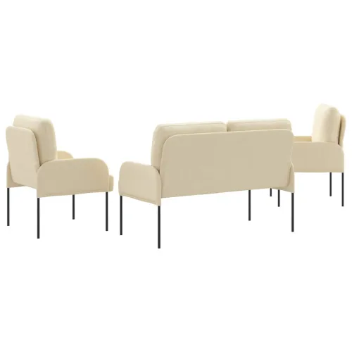 Setovi sofa 3 kom. Krema Šperploča - Krema Cijena
