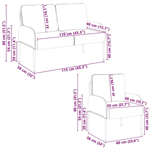 Setovi sofa 3 kom. Krema Šperploča - Krema Cijena