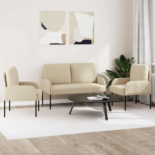 Setovi sofa 3 kom. Krema Šperploča - Krema Cijena
