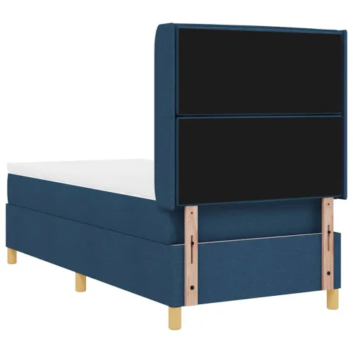Box spring krevet s madracem Plava 90 x 190 cm tkanina - Plava 90 x 190 cm Dizajn linija Cijena