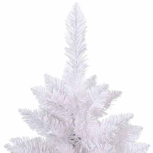 Umjetno božićno drvce 270 cm PVC i čelik Bijela - Bijela Ø 128 x 270 cm s 300 LED dioda i bijelim/sivim lopticama Cijena