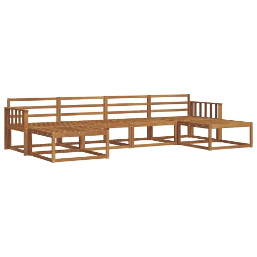 Set vanjskih sofa 6 kom. Prirodna Čvrsto drvo akacije - Prirodna Okomite letvice Cijena