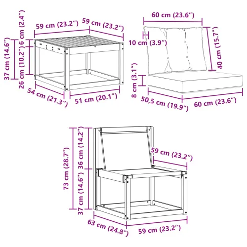 Set vanjskih sofa 5 kom. Prirodna i krem - Prirodna boja i krem Okomite letvice Cijena