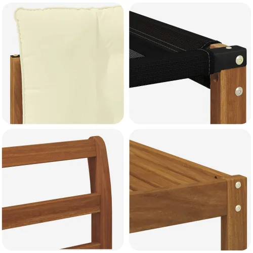 Set vanjskih sofa 5 kom. Prirodna i krem - Prirodna boja i krem Zakrivljeni Cijena