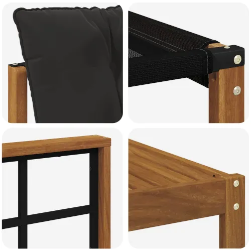 Set vanjskih sofa 5 kom. Prirodna i crna - Prirodna i crno Mreža Cijena