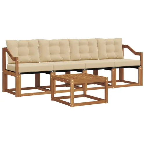 Set vanjskih sofa 5 kom. Prirodna i bež - Prirodno i bež Nagnuto Cijena