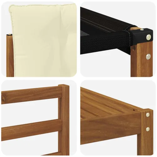 Set vanjskih sofa 6 kom. Prirodna i krem - Prirodna boja i krem vodoravne letvice Cijena