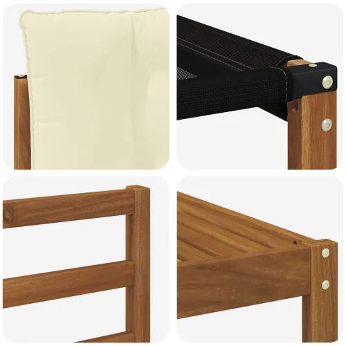 Set vanjskih sofa 7 kom. Prirodna i krem - Prirodna boja i krem vodoravne letvice Cijena
