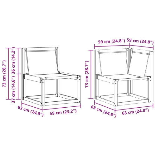 Set vanjskih sofa 7 kom. Prirodna i krem - Prirodna boja i krem Okomite letvice Cijena