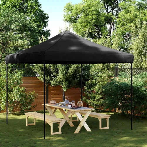 Šator za svadbe - šator za zabave 292 x 292 x 315 cm Crna Oxford tkanina - Crna Bez bočnog zida Da Cijena