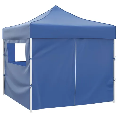 Šator za svadbe - šator za zabave 291 x 291 x 315 cm Plava Oxford tkanina - Plava s 4 bočna zida Da Cijena