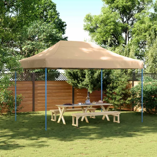 Šator za svadbe - šator za zabave 279 x 410 x 315 cm Bež Oxford tkanina - Bež Bez bočnog zida Da Cijena