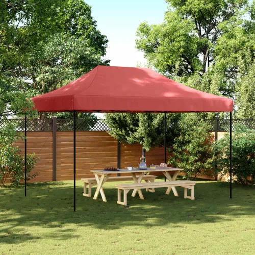 Šator za svadbe - šator za zabave 279 x 410 x 315 cm Tamno crvena Oxford tkanina - Tamno crvena Bez bočnog zida Da Cijena