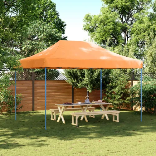 Šator za svadbe - šator za zabave 279 x 410 x 315 cm Narančasta Oxford tkanina - Narančasta Bez bočnog zida Da Cijena