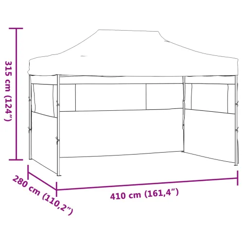 Šator za svadbe - šator za zabave 280 x 410 x 315 cm Plava Oxford tkanina - Plava s dvije bočne zidove Da Cijena