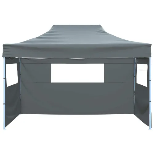 Šator za svadbe - šator za zabave 280 x 410 x 315 cm Antracit Oxford tkanina - Antracit s dvije bočne zidove Da Cijena