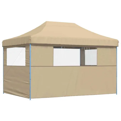 Šator za svadbe - šator za zabave 279 x 410 x 315 cm Bež Oxford tkanina - Bež s dvije bočne zidove Da Cijena