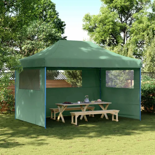Šator za svadbe - šator za zabave 279 x 410 x 315 cm Zelena Oxford tkanina - Zelena s dvije bočne zidove Da Cijena