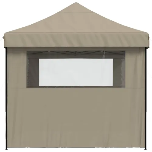 Šator za svadbe - šator za zabave 279 x 410 x 315 cm Sivosmeđa Oxford tkanina - Sivosmeđa s dvije bočne zidove Da Cijena