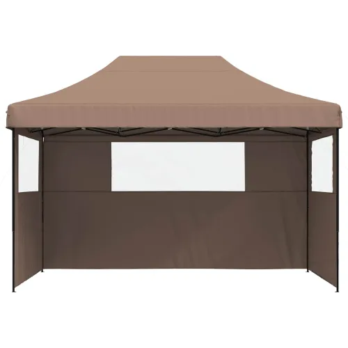 Šator za svadbe - šator za zabave 279 x 410 x 315 cm Smeđa Oxford tkanina - Smeđa s dvije bočne zidove Da Cijena