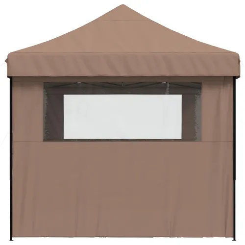 Šator za svadbe - šator za zabave 279 x 410 x 315 cm Smeđa Oxford tkanina - Smeđa s dvije bočne zidove Da Cijena