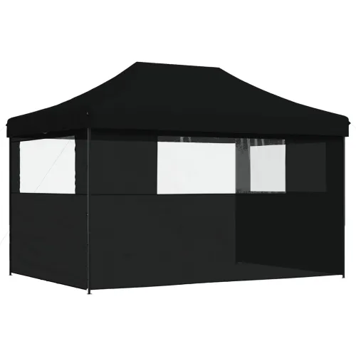 Šator za svadbe - šator za zabave 279 x 410 x 315 cm Crna Oxford tkanina - Crna s dvije bočne zidove Da Cijena