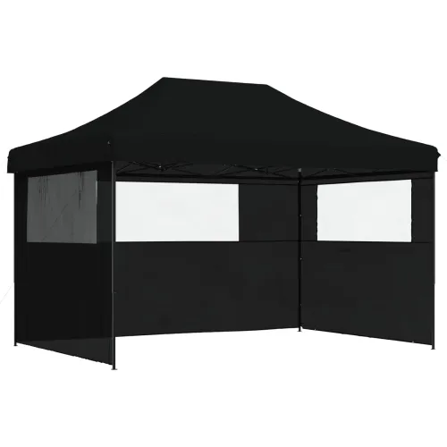Šator za svadbe - šator za zabave 279 x 410 x 315 cm Crna Oxford tkanina - Crna s dvije bočne zidove Da Cijena
