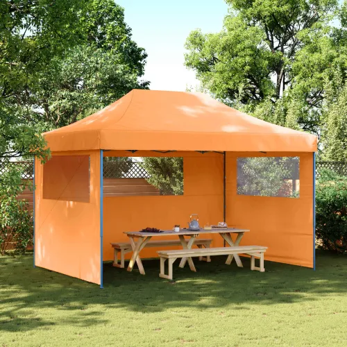 Šator za svadbe - šator za zabave 279 x 410 x 315 cm Narančasta Oxford tkanina - Narančasta s dvije bočne zidove Da Cijena