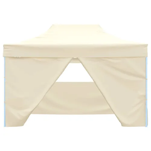 Šator za svadbe - šator za zabave 280 x 410 x 315 cm Krem Oxford tkanina - Krem s 4 bočna zida Da Cijena
