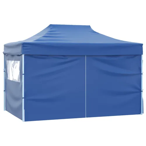 Šator za svadbe - šator za zabave 280 x 410 x 315 cm Plava Oxford tkanina - Plava s 4 bočna zida Da Cijena