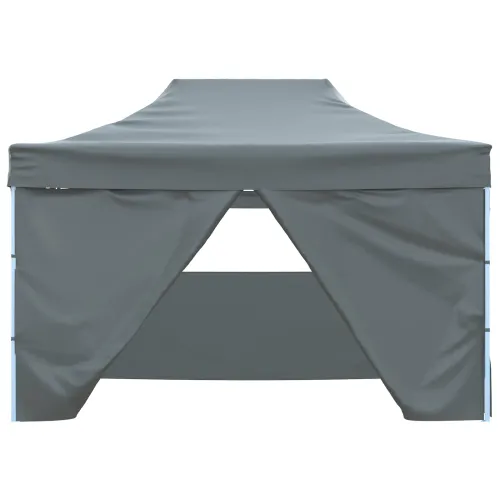 Šator za svadbe - šator za zabave 280 x 410 x 315 cm Antracit Oxford tkanina - Antracit s 4 bočna zida Da Cijena