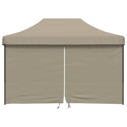 Šator za svadbe - šator za zabave 279 x 410 x 315 cm Sivosmeđa Oxford tkanina - Sivosmeđa s 4 bočna zida Da Cijena