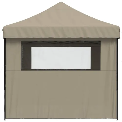 Šator za svadbe - šator za zabave 279 x 410 x 315 cm Sivosmeđa Oxford tkanina - Sivosmeđa s 4 bočna zida Da Cijena