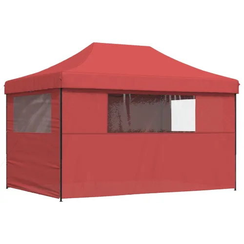 Šator za svadbe - šator za zabave 279 x 410 x 315 cm Tamno crvena Oxford tkanina - Tamno crvena s 4 bočna zida Da Cijena