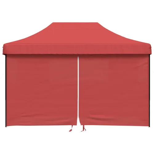 Šator za svadbe - šator za zabave 279 x 410 x 315 cm Tamno crvena Oxford tkanina - Tamno crvena s 4 bočna zida Da Cijena
