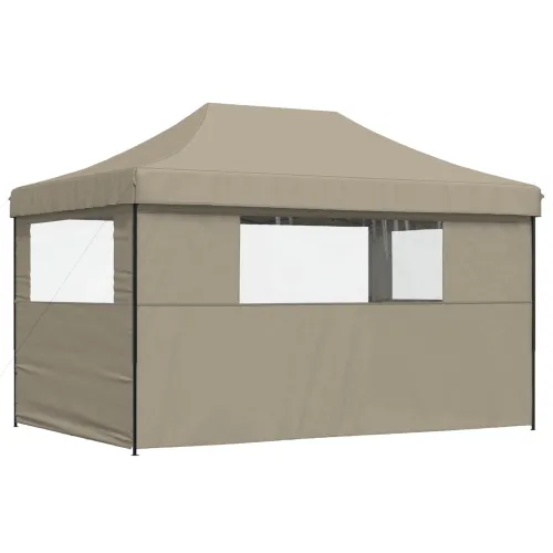 Šator za svadbe - šator za zabave 292 x 440 x 315 cm Sivosmeđa Oxford tkanina - Sivosmeđa s dvije bočne zidove Da Cijena