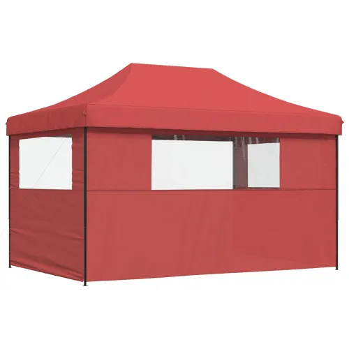 Šator za svadbe - šator za zabave 292 x 440 x 315 cm Tamno crvena Oxford tkanina - Tamno crvena s dvije bočne zidove Da Cijena