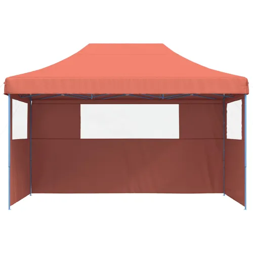 Šator za svadbe - šator za zabave 292 x 440 x 315 cm Terakota Oxford tkanina - Terakota s dvije bočne zidove Da Cijena