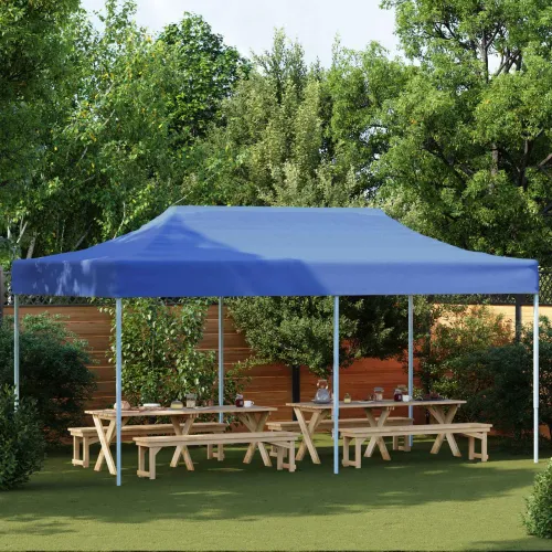 Šator za svadbe - šator za zabave 291 x 580 x 315 cm Plava Oxford tkanina - Plava Bez bočnog zida Da Cijena