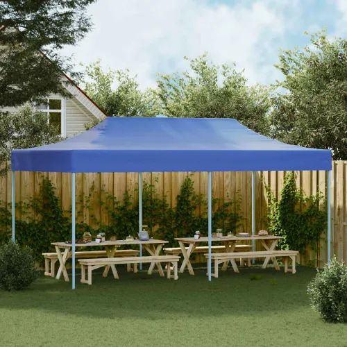 Šator za svadbe - šator za zabave 291 x 580 x 315 cm Plava Oxford tkanina - Plava Bez bočnog zida Da Cijena