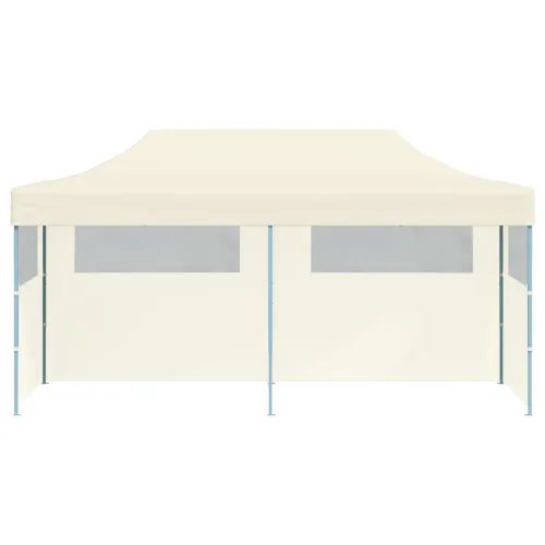 Šator za svadbe - šator za zabave 291 x 580 x 315 cm Krem Oxford tkanina - Krem s dvije bočne zidove Da Cijena