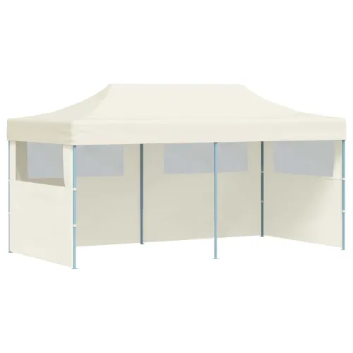 Šator za svadbe - šator za zabave 291 x 580 x 315 cm Krem Oxford tkanina - Krem s dvije bočne zidove Da Cijena
